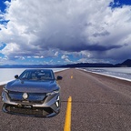 Rafale auf Werbetour in den Salt Flats Bonneville Utah